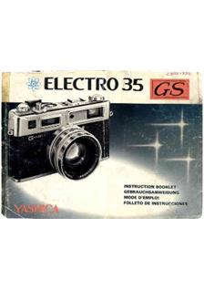 Yashica Electro 35 GS manual. Camera Instructions.